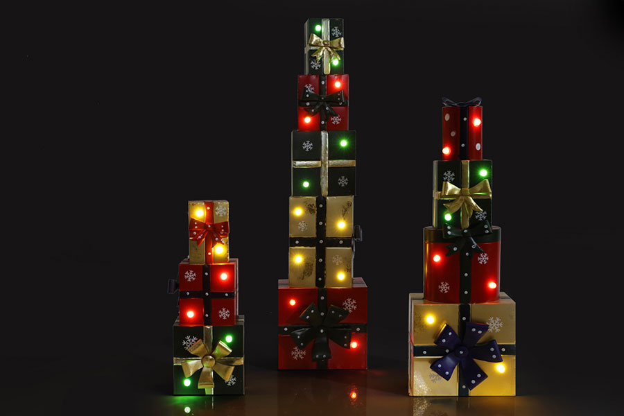 GIFT BOXES WITH LED - 3 Sizes